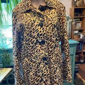 Worthington NWOT Leopard Print Raincoat Size L